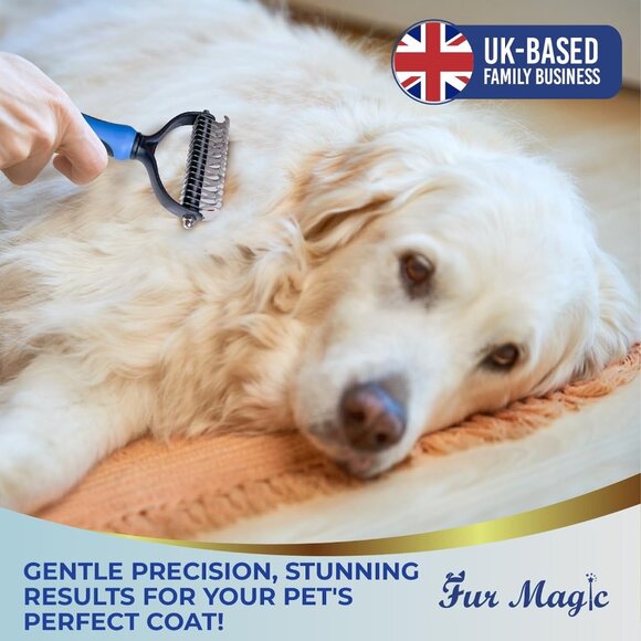 Large Deshedding Tool & Dematting Comb – Grooming Brushes for Dogs, Cats, Horses - Picture 5 of 9